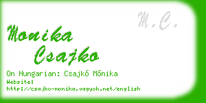 monika csajko business card