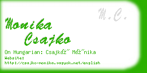 monika csajko business card